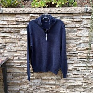 IZOD NWT navy 3/4 button cotton blend classic sweater